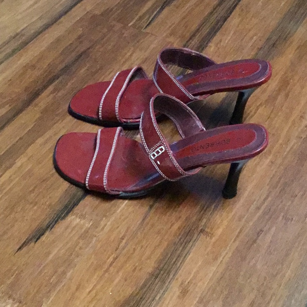 Sorrento Red Opened Toed Heels